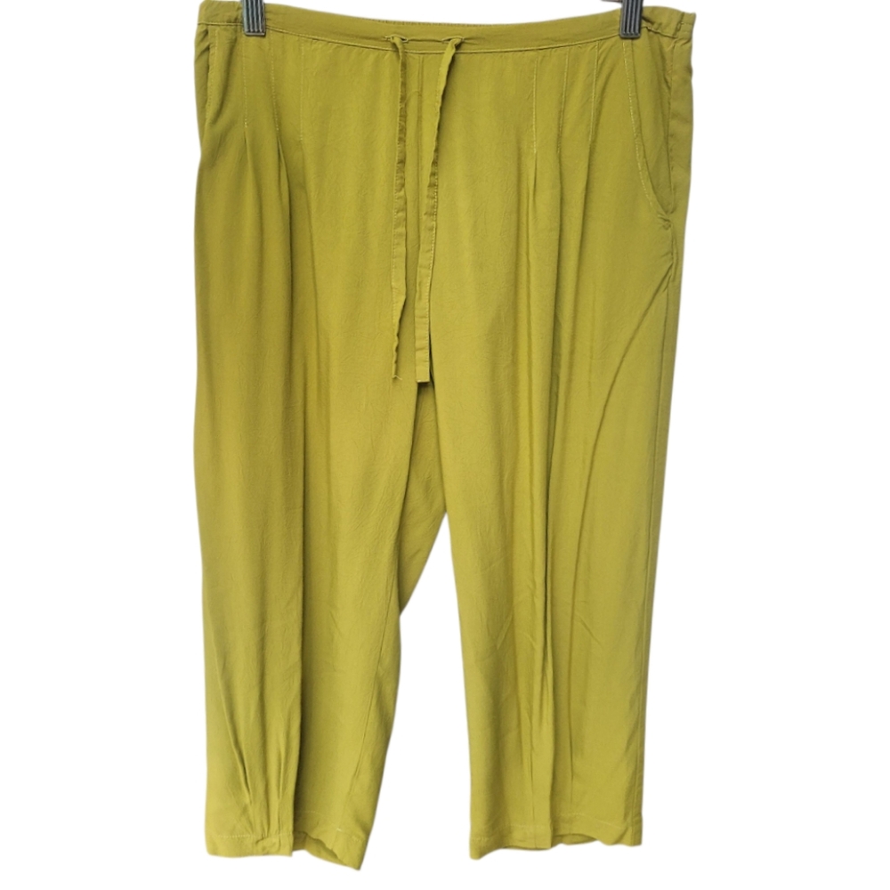 VTG Jams World Pleated Rayon Cropped Pants Size XS